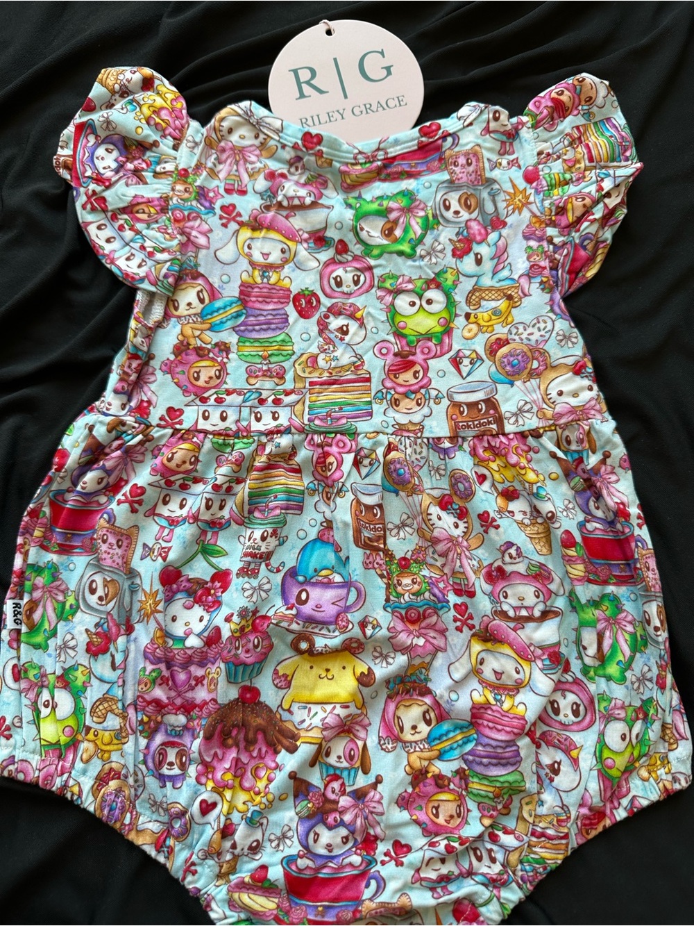 Girls' Multicolor Sweets Hello Kitty Print One-Piece Bamboo Bodysuit
